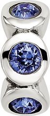 Sterling Silver Reflections Sept Preciosa Crystal Birthstone Bead
