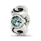 Sterling Silver Reflections December Blue Preciosa Crystal Bead