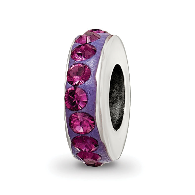Sterling Silver Reflections Feb Single Row Preciosa Crystal Bead Main image