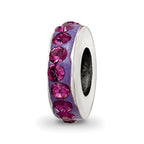 Sterling Silver Reflections Feb Single Row Preciosa Crystal Bead