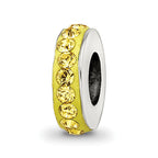 Sterling Silver Reflections Nov Single Row Preciosa Crystal Bead