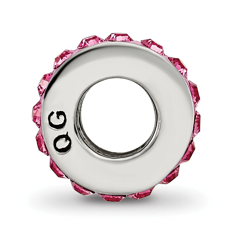 Sterling Silver Reflections Oct Single Row Preciosa Crystal Bead