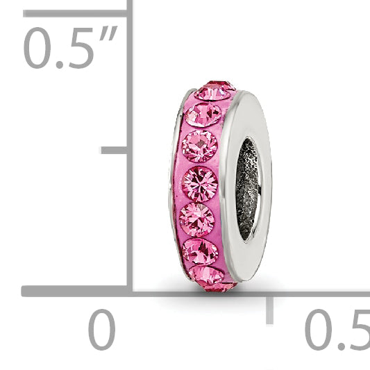 Sterling Silver Reflections Oct Single Row Preciosa Crystal Bead