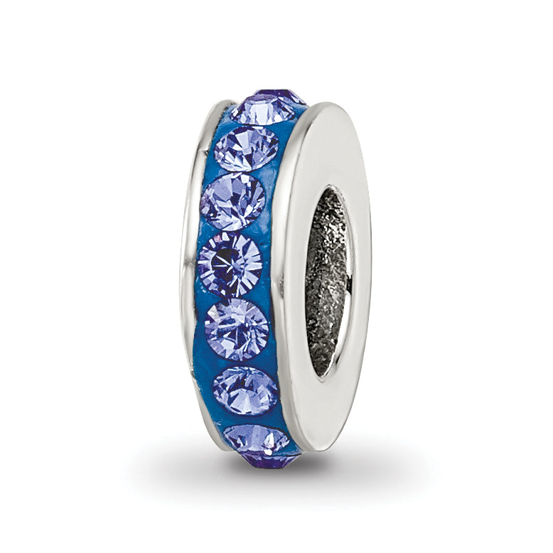 Sterling Silver Reflections Sept Single Row Preciosa Crystal Bead