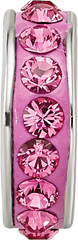 Sterling Silver Reflections Oct Single Row Preciosa Crystal Bead