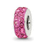 Sterling Silver Reflections Oct Double Row Preciosa Crystal Bead