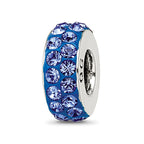Sterling Silver Reflections Sept Double Row Preciosa Crystal Bead