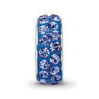 Sterling Silver Reflections Sept Double Row Preciosa Crystal Bead