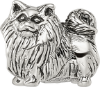 Sterling Silver 925 Pomeranian Bead with Antiqued Finish Solid Cast Design