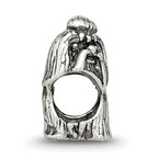 Sterling Silver 925 Shih Tzu Themed Bead with Antiqued Finish Solid