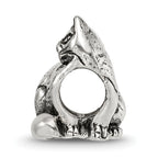 Sterling Silver 925 Ragdoll Cat Bead with Antiqued Finish