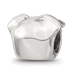 Sterling Silver 925 Rottweiler Head Bead Antiqued Solid