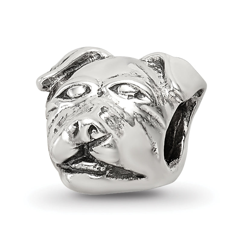 Sterling Silver Reflections Rottweiler Head Bead
