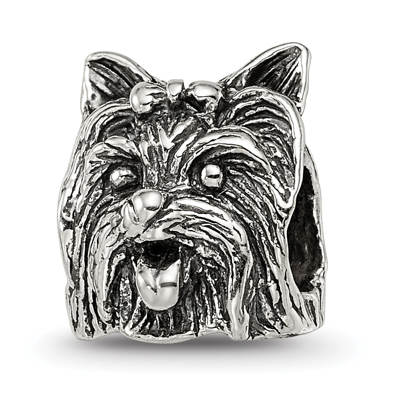 Sterling Silver Reflections Yorkshire Terrier Head Bead Main image