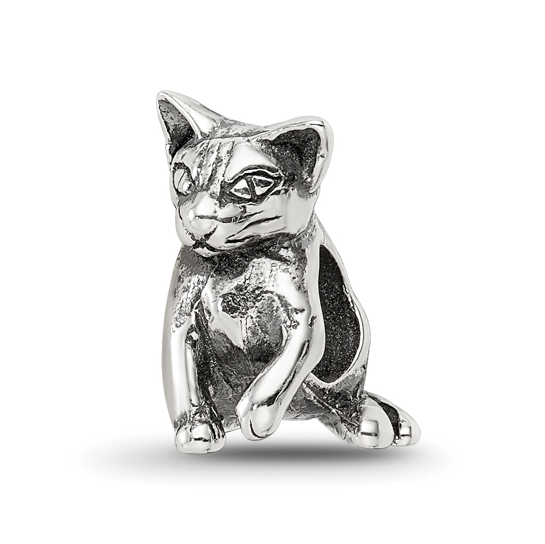 Sterling Silver Reflections Abyssinian Cat Bead Main image