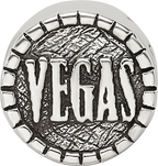 Sterling Silver 925 Double-Sided Vegas Bead with Antiqued Finish