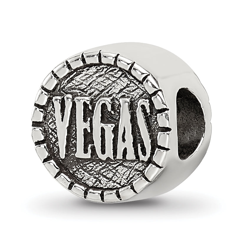 Sterling Silver Reflections 2-sided Vegas Bead Main image