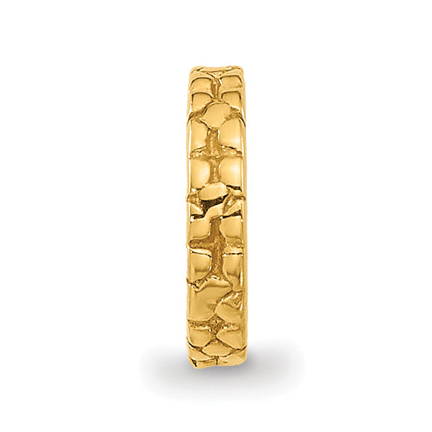 Sterling Silver Gold-Plated Floral Spacer Bead with Polished Finish
