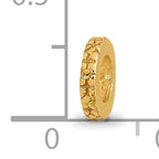 Sterling Silver Gold-Plated Floral Spacer Bead with Polished Finish