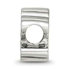 Sterling Silver 925 Antiqued Budded Cross Bead with 4mm Opening