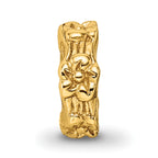 Sterling Silver Gold-Plated Floral Spacer Bead with Polished Finish