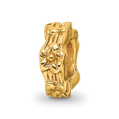 Sterling Silver Gold-plated Reflections Floral Spacer Bead