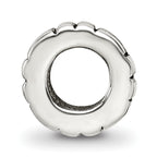 Sterling Silver 925 Antiqued Notched Spacer Bead Solid Casted 8.18mm