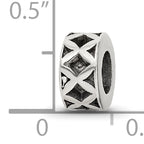 Sterling Silver 925 Antiqued Spacer Bead with Solid Cast Design