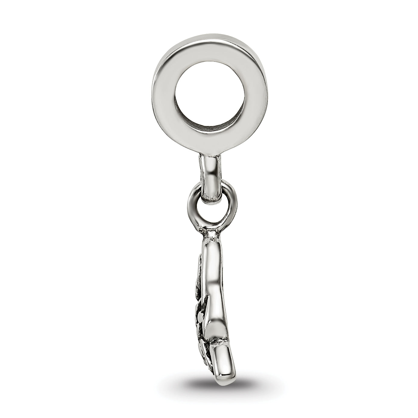 Sterling Silver Celtic Trinity Dangle Bead with Antiqued Finish Solid Craftsmanship Secondary image