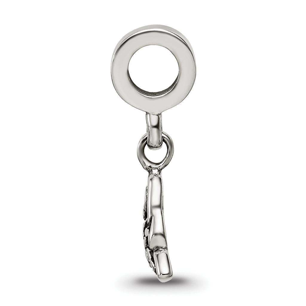 Sterling Silver Celtic Trinity Dangle Bead with Antiqued Finish Solid Craftsmanship