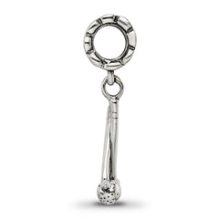 Sterling Silver Reflections Golf Clubs and Ball Dangle Bead