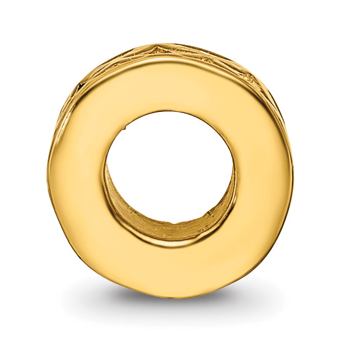 Sterling Silver Gold-Plated Spacer Bead with Polished Finish for Elegant Jewelry