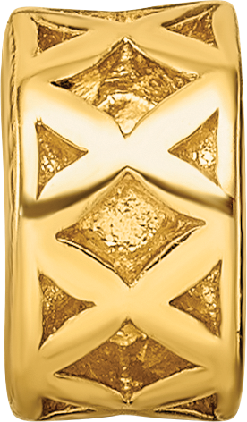 Sterling Silver Gold-Plated Spacer Bead with Polished Finish for Elegant Jewelry