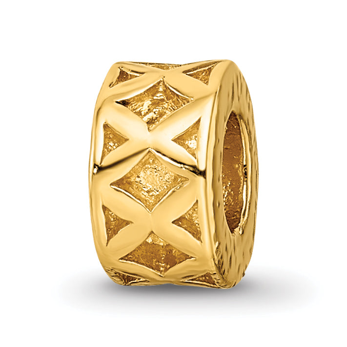 Sterling Silver Gold-plated Reflections X Spacer Bead Main image