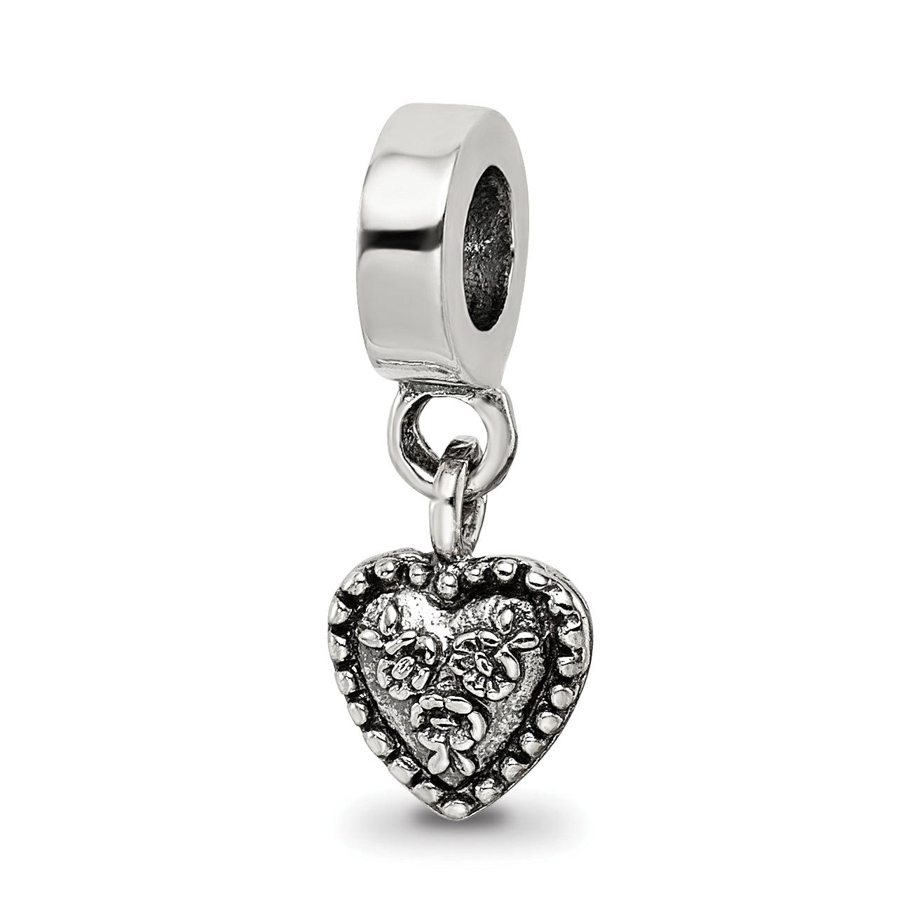 Sterling Silver Reflections Heart Dangle Bead Main image