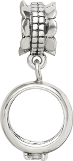 Sterling Silver Reflections CZ Engagement Ring Dangle Bead