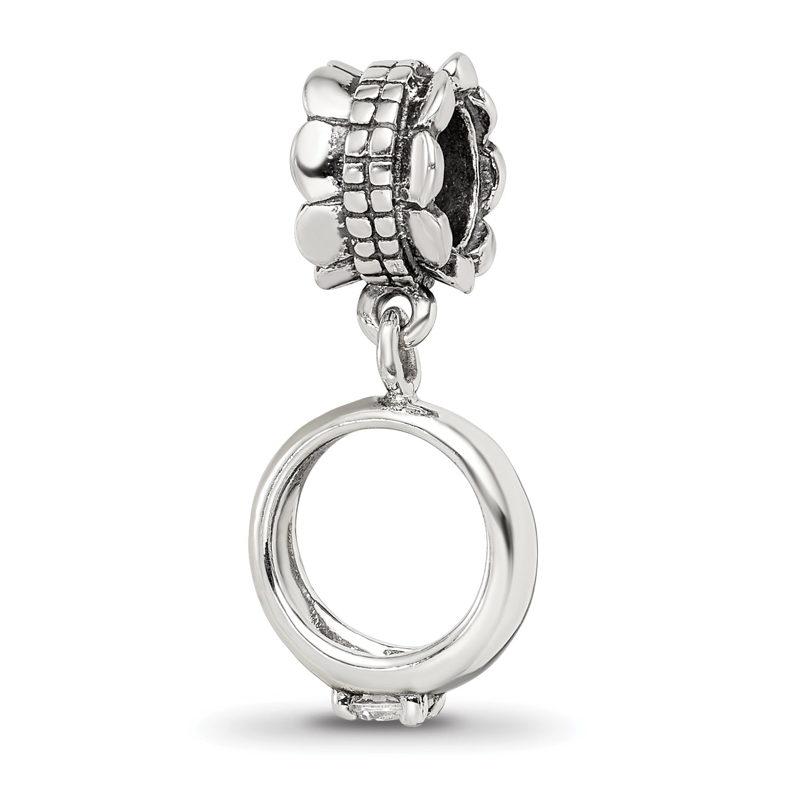 Sterling Silver Reflections CZ Engagement Ring Dangle Bead Main image