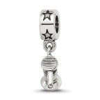Sterling Silver Reflections Hair Dryer Dangle Bead