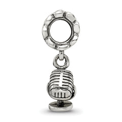 Sterling Silver Reflections Microphone Dangle Bead