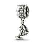 Sterling Silver Reflections Microphone Dangle Bead