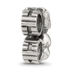 Sterling Silver 925 Connector Bead with Pink CZ Antique Finish Elegant Design