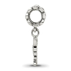 Sterling Silver 925 Butterfly Dangle Bead with Antiqued Finish Elegant Design