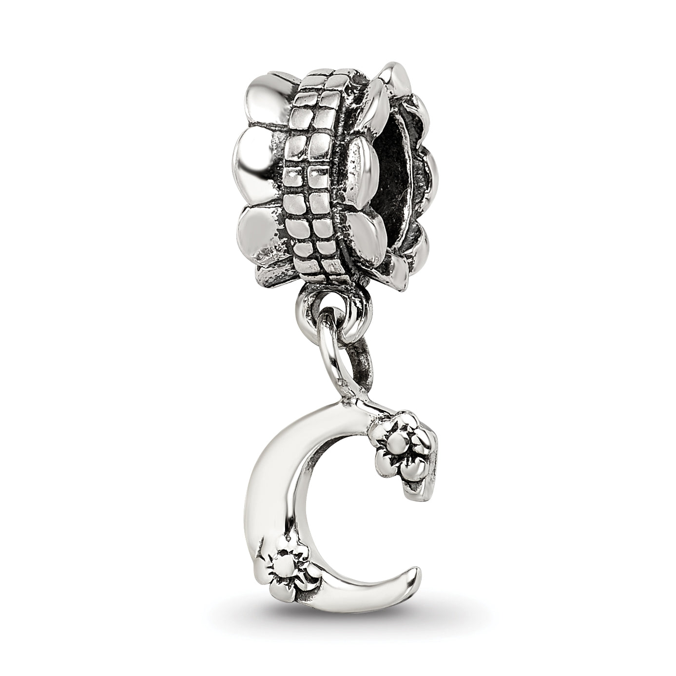 Sterling Silver Reflections Letter C Dangle Bead Main image