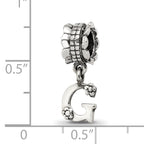 Sterling Silver Reflections Letter G Dangle Bead