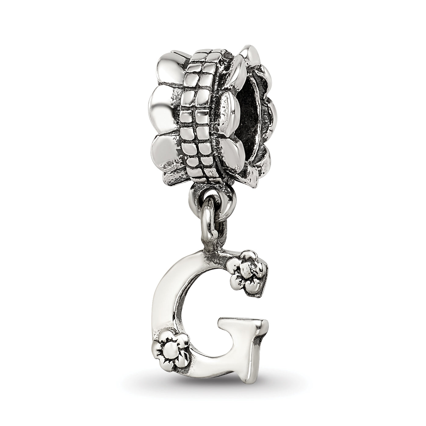 Sterling Silver Reflections Letter G Dangle Bead Main image