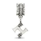 Sterling Silver Reflections Letter H Dangle Bead