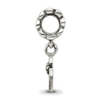 Sophia Jewelers Sterling Silver 925 Letter N Dangle Bead with Antiqued Finish