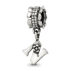Sterling Silver Reflections Letter N Dangle Bead