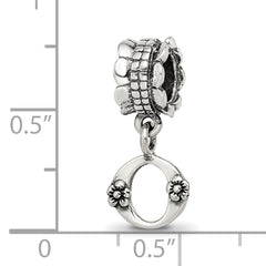 Sterling Silver Reflections Letter O Dangle Bead