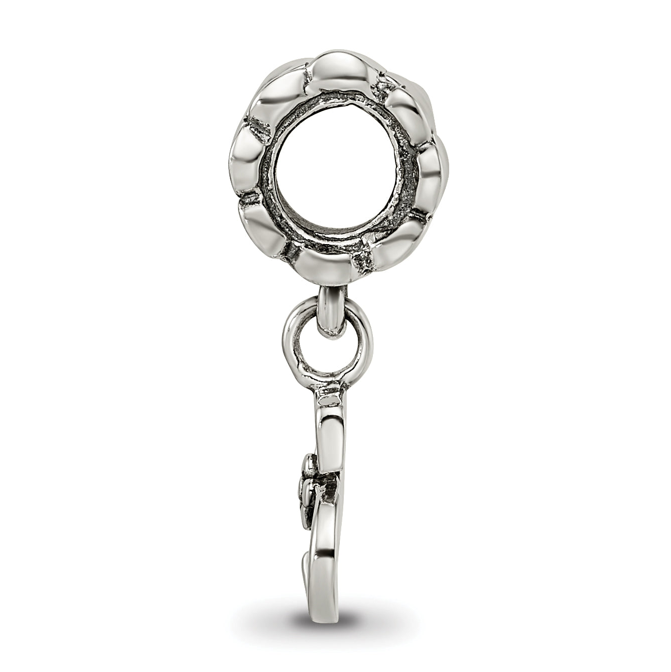 Sophia Jewelers Sterling Silver 925 Letter S Dangle Bead with Antiqued Finish Secondary image